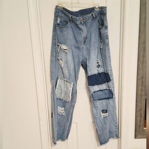 Distressed Blue Jeans for Men